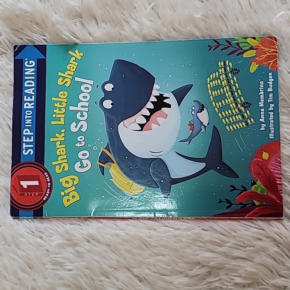 BIG SHARK, LITTLE SHARK, Learning to read Book, Kids, Step 1 reading